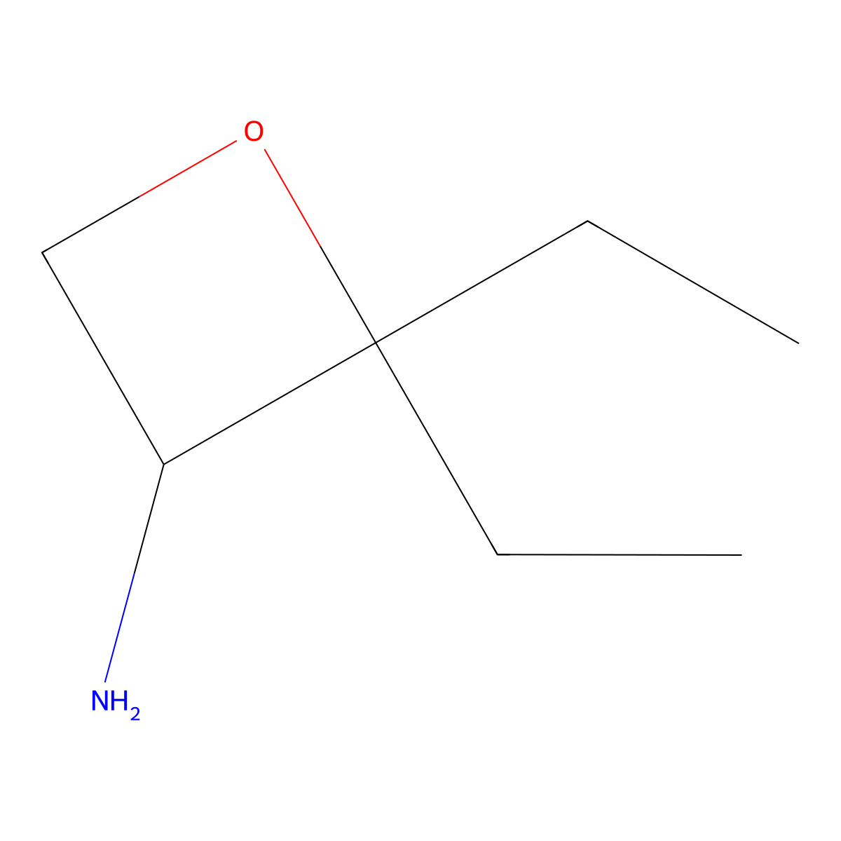 2,2-Diethyloxetan-3-amine molecular structure, CAS 2227205-45-8