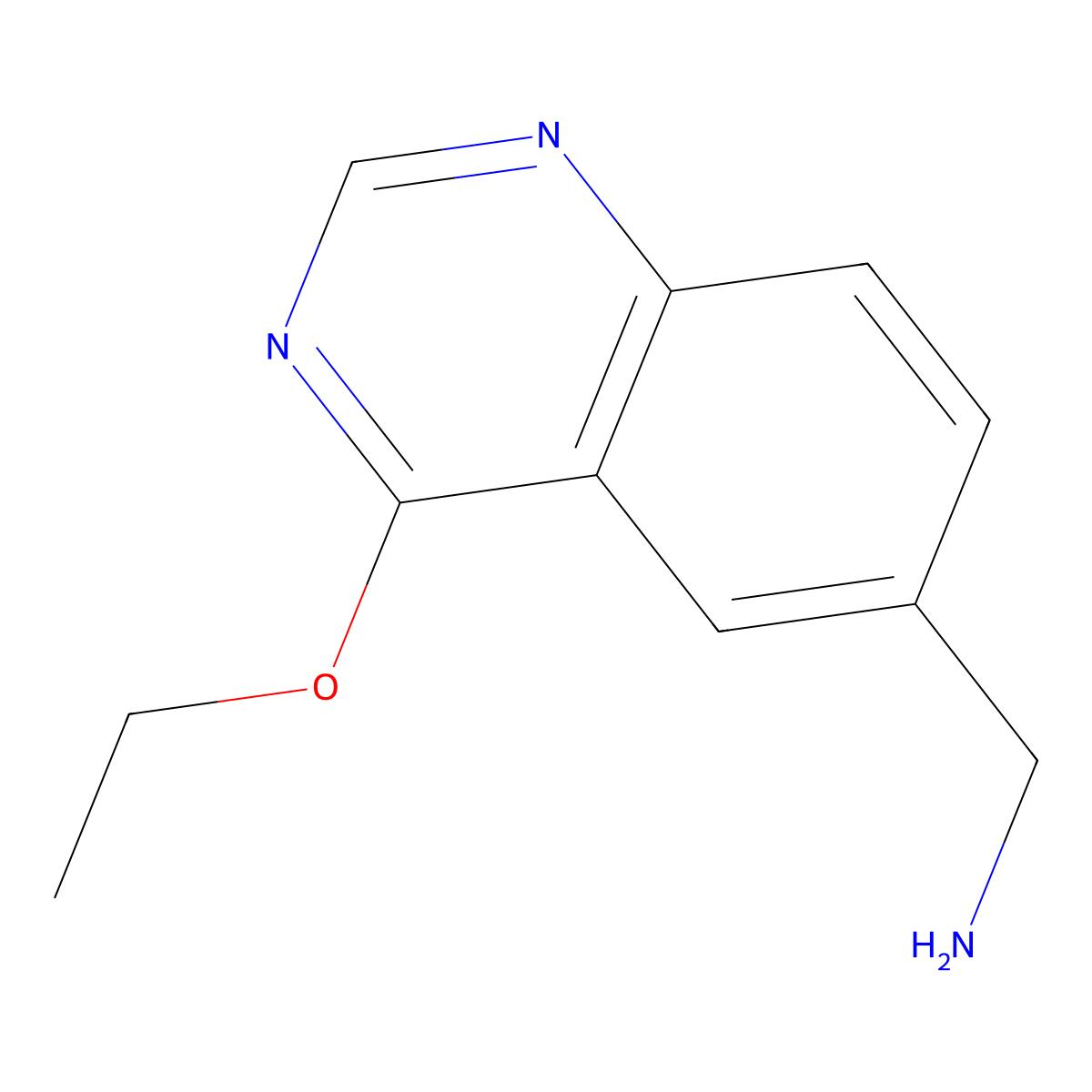 (4-Ethoxyquinazolin-6-yl)methanamine molecular structure, CAS 2227205-46-9