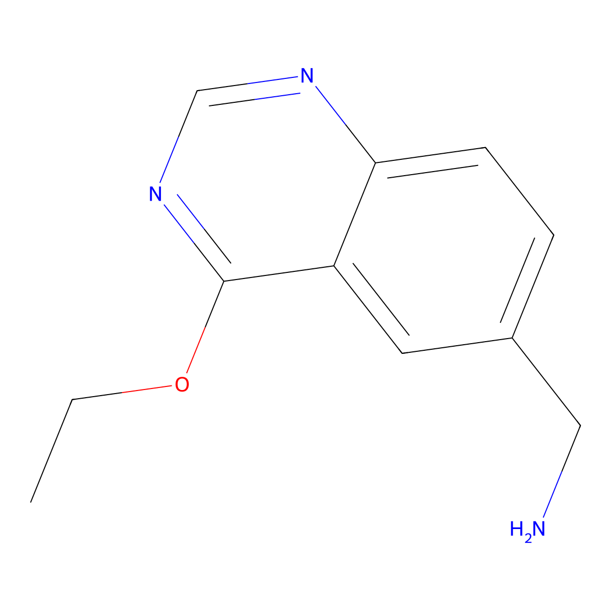 (4-Ethoxyquinazolin-6-yl)methanamine molecular structure, CAS 2227205-46-9