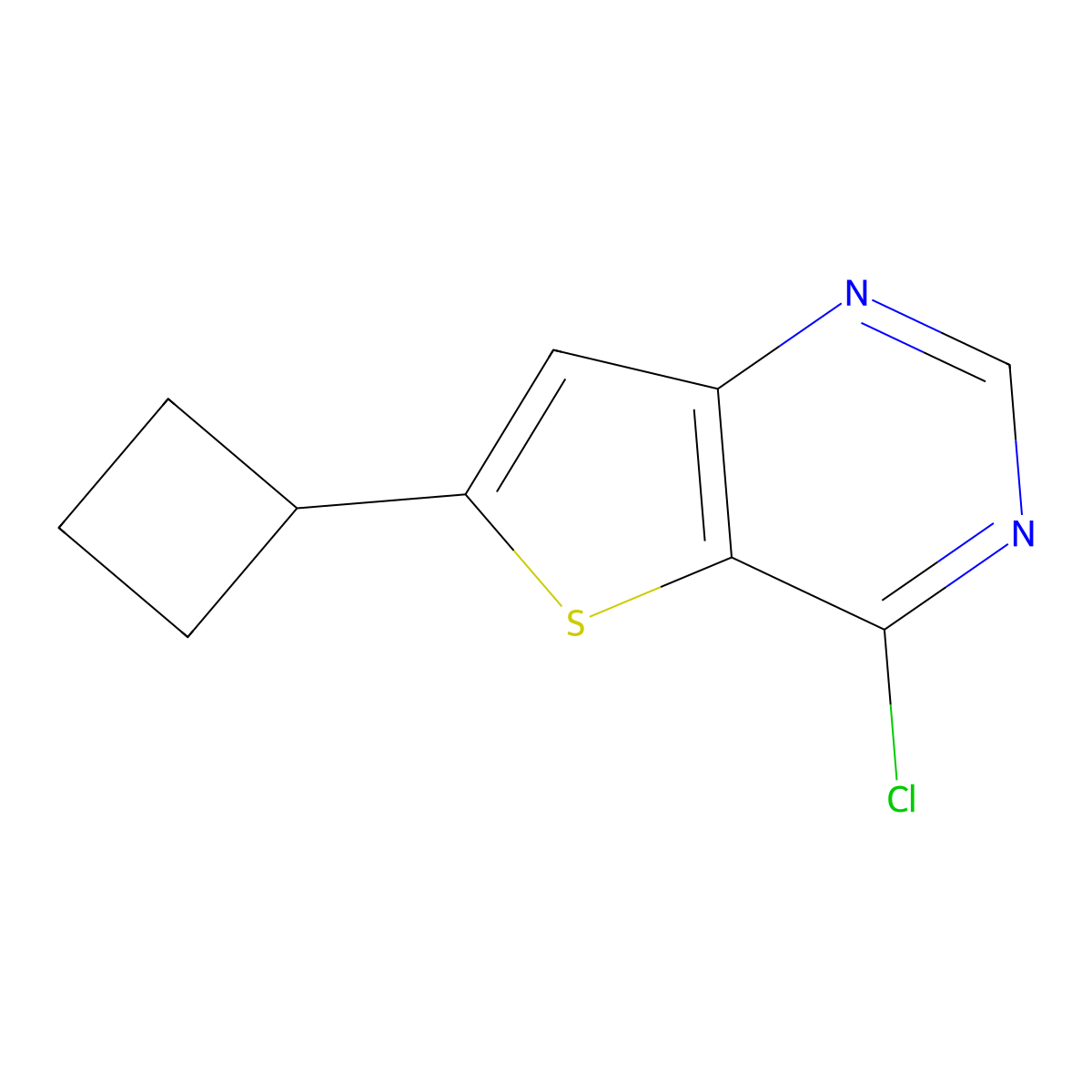 4-Chloro-6-cyclobutylthieno[3,2-d]pyrimidine molecular structure, CAS 2227205-63-0