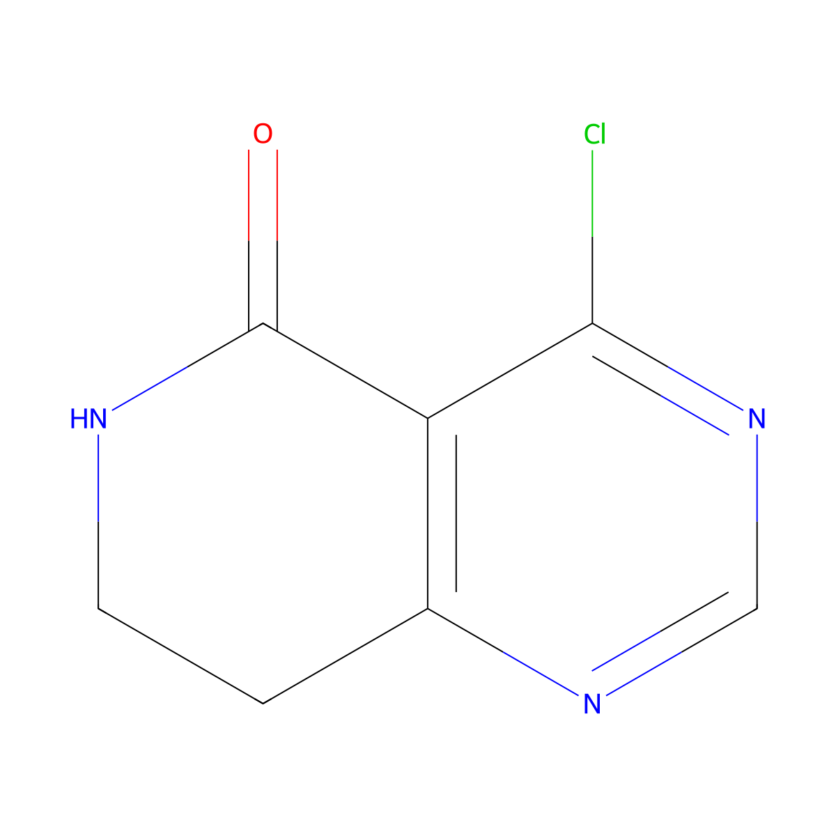 4-Chloro-7,8-dihydropyrido[4,3-d]pyrimidin-5(6H)-one molecular structure, CAS 2227205-65-2