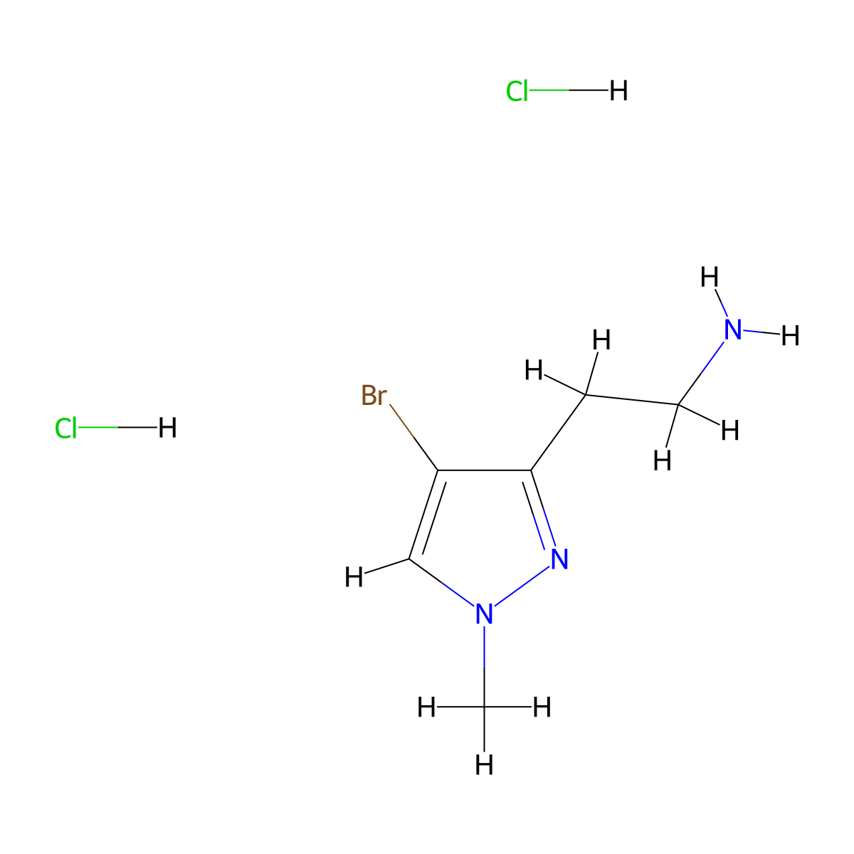 2-(4-Bromo-1-methyl-1H-pyrazol-3-yl)ethan-1-amine dihydrochloride molecular structure, CAS 2227205-95-8