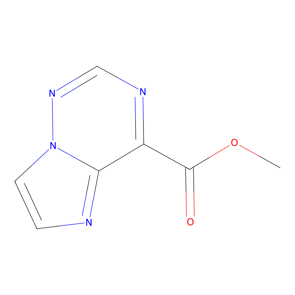 Methyl imidazo[2,1-f][1,2,4]triazine-4-carboxylate molecular structure, CAS 2227205-97-0