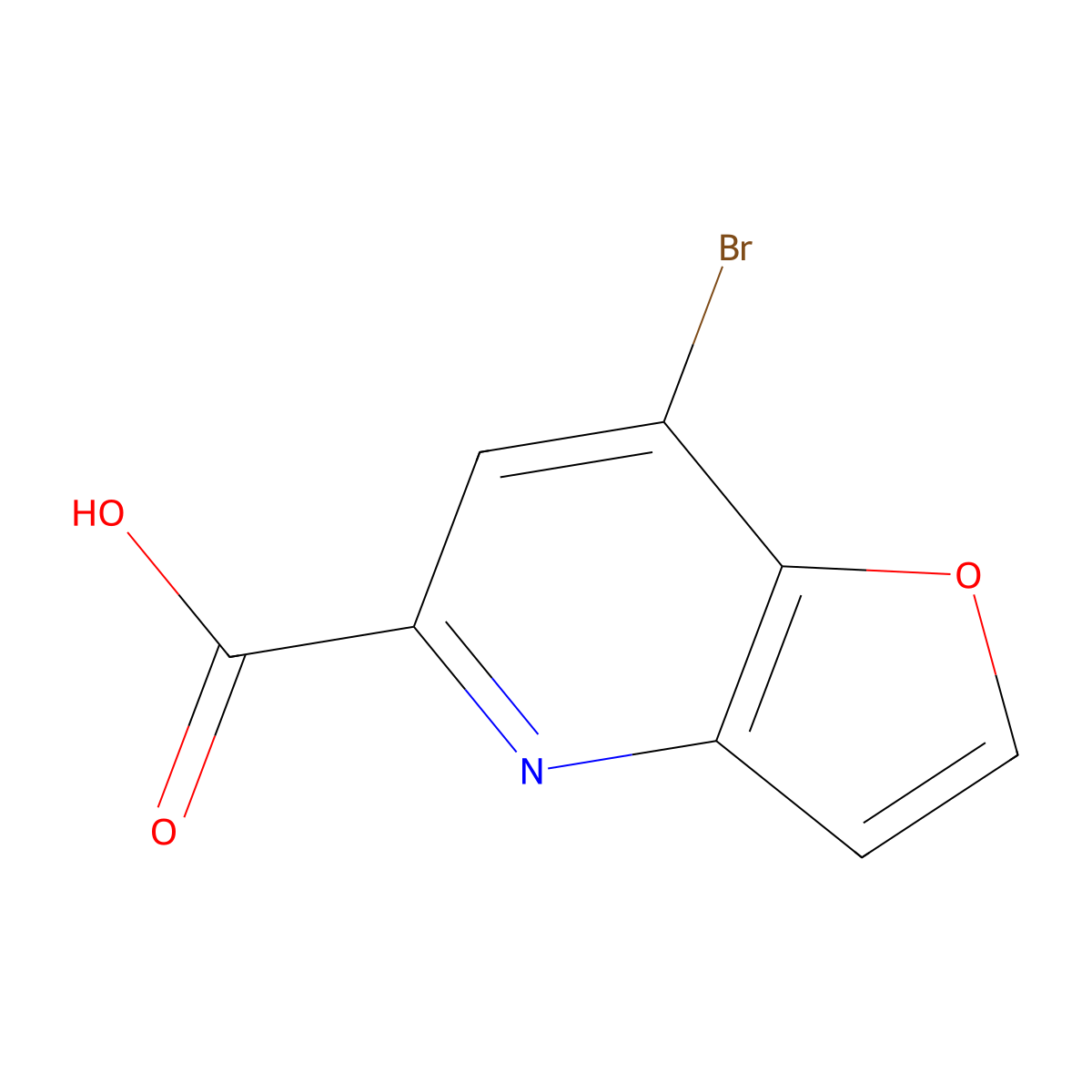 7-Bromofuro[3,2-b]pyridine-5-carboxylic acid molecular structure, CAS 2227206-00-8