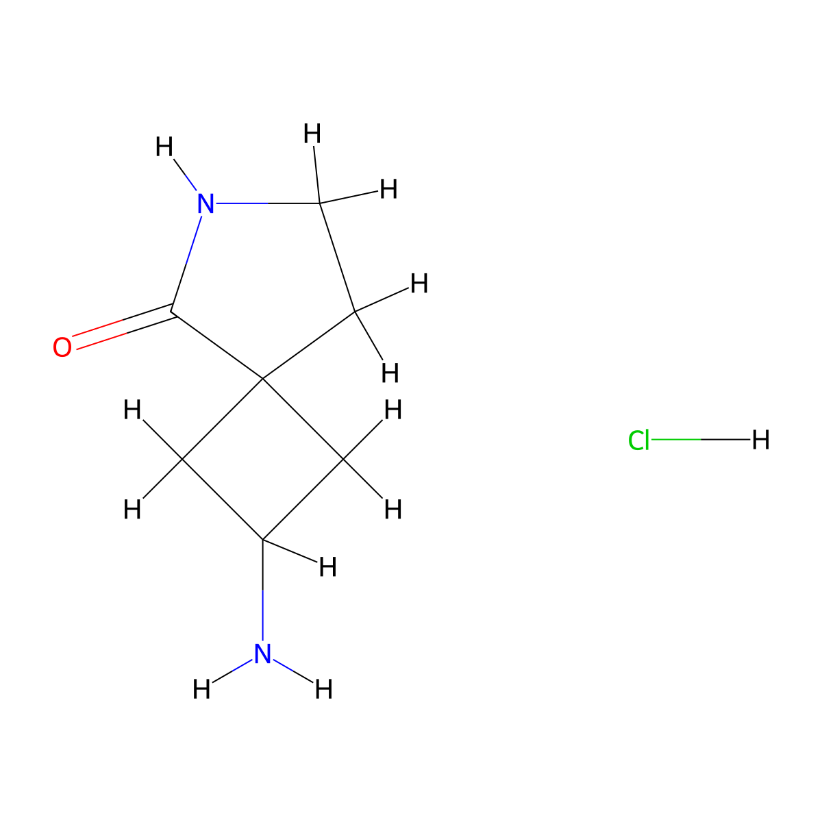 2-Amino-6-azaspiro[3.4]octan-5-one hydrochloride molecular structure, CAS 2227206-09-7