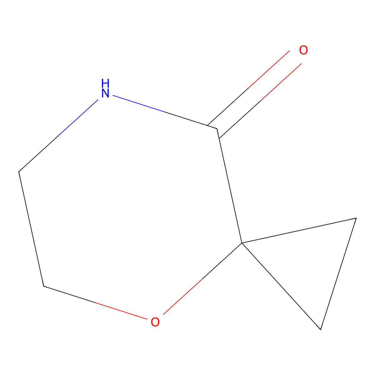 4-Oxa-7-azaspiro[2.5]octan-8-one molecular structure, CAS 2227206-16-6