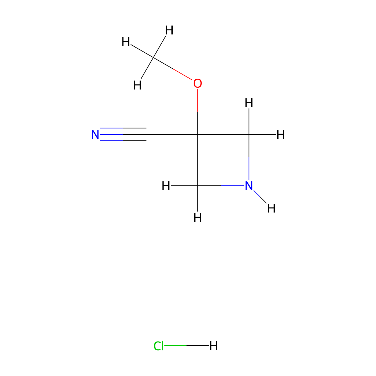3-Methoxyazetidine-3-carbonitrile hydrochloride molecular structure, CAS 2227206-17-7