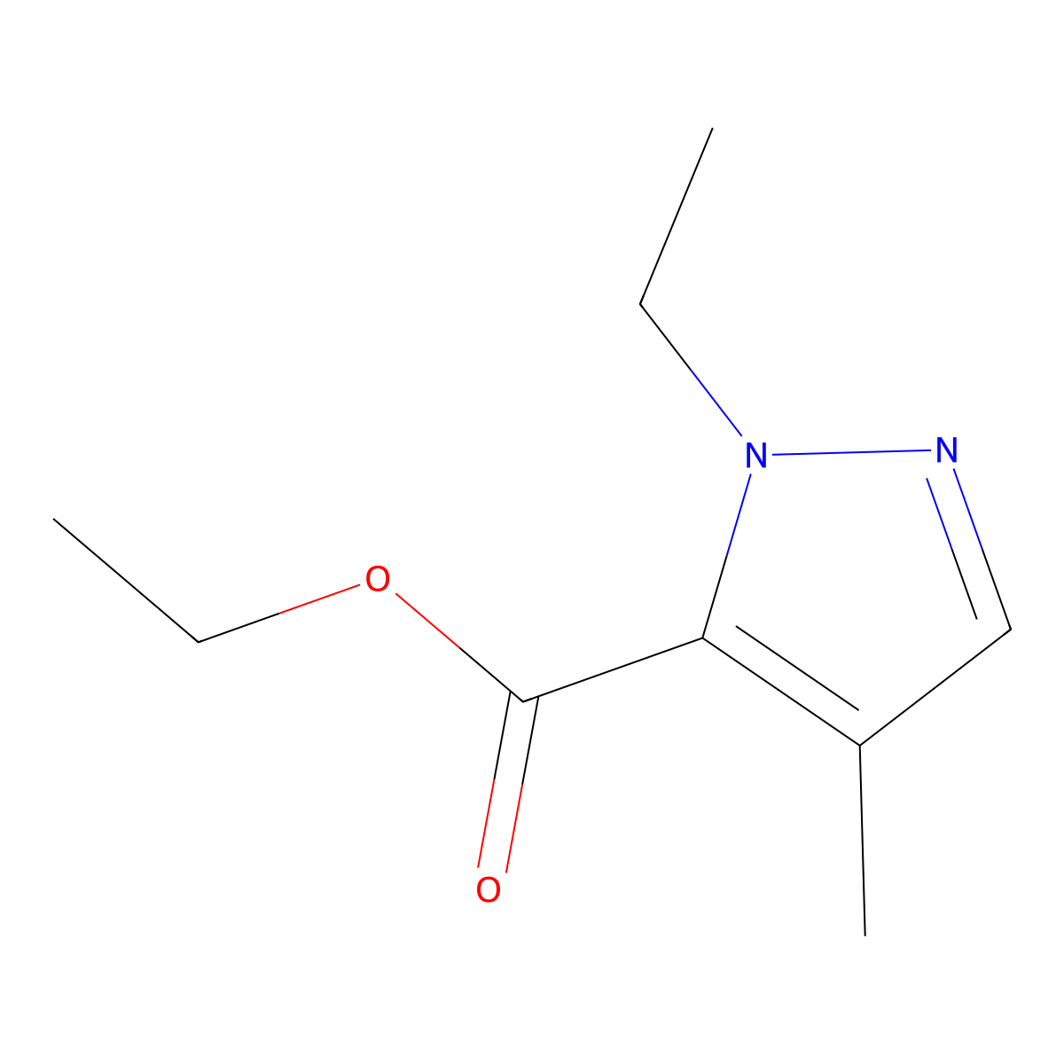ethyl 1-ethyl-4-methyl-1H-pyrazole-5-carboxylate molecular structure, CAS 2227206-28-0