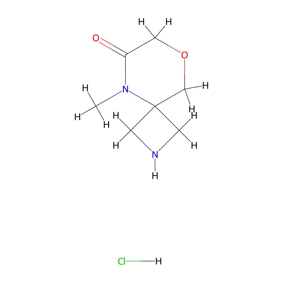 5-Methyl-8-oxa-2,5-diazaspiro[3.5]nonan-6-one hydrochloride molecular structure, CAS 2227206-37-1