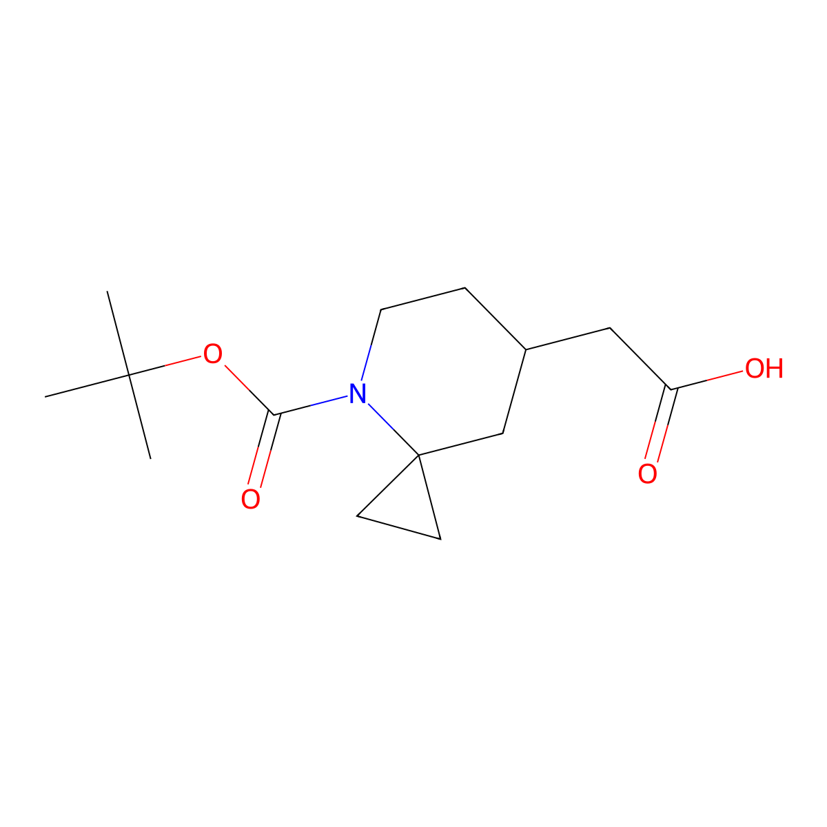 2-{4-[(Tert-butoxy)carbonyl]-4-azaspiro[2.5]octan-7-yl}acetic acid molecular structure, CAS 2227206-39-3