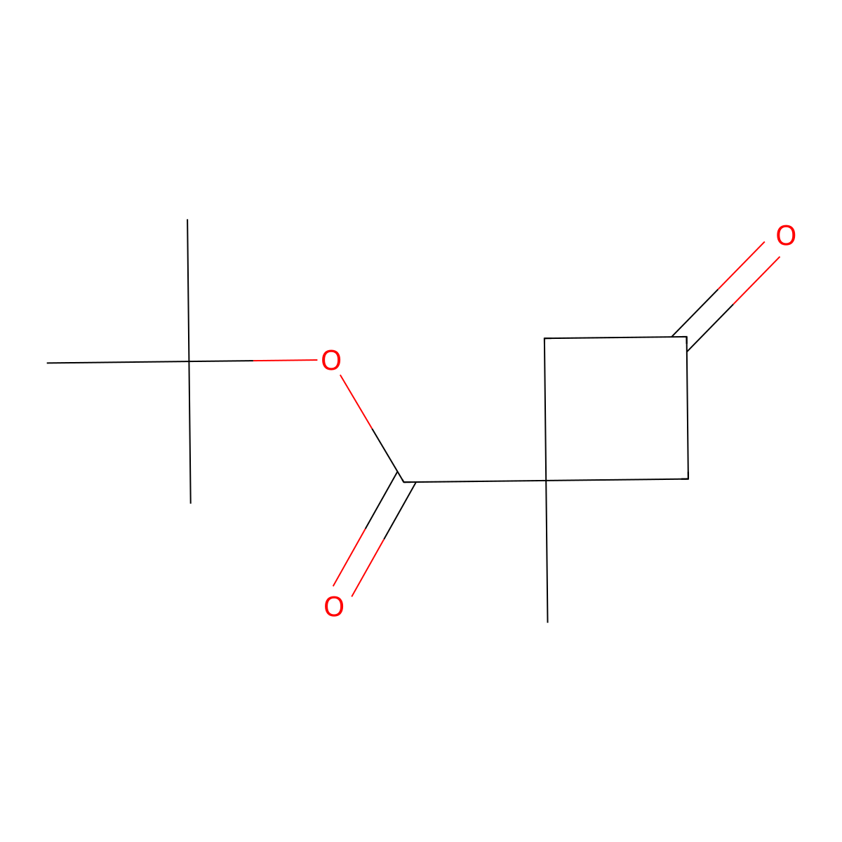 Tert-butyl 1-methyl-3-oxo-cyclobutanecarboxylate molecular structure, CAS 2227206-61-1