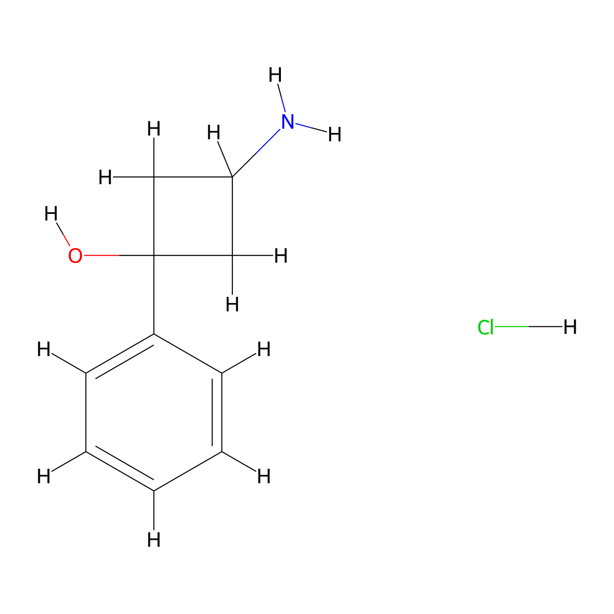 3-Amino-1-phenylcyclobutan-1-ol hydrochloride molecular structure, CAS 2227206-63-3