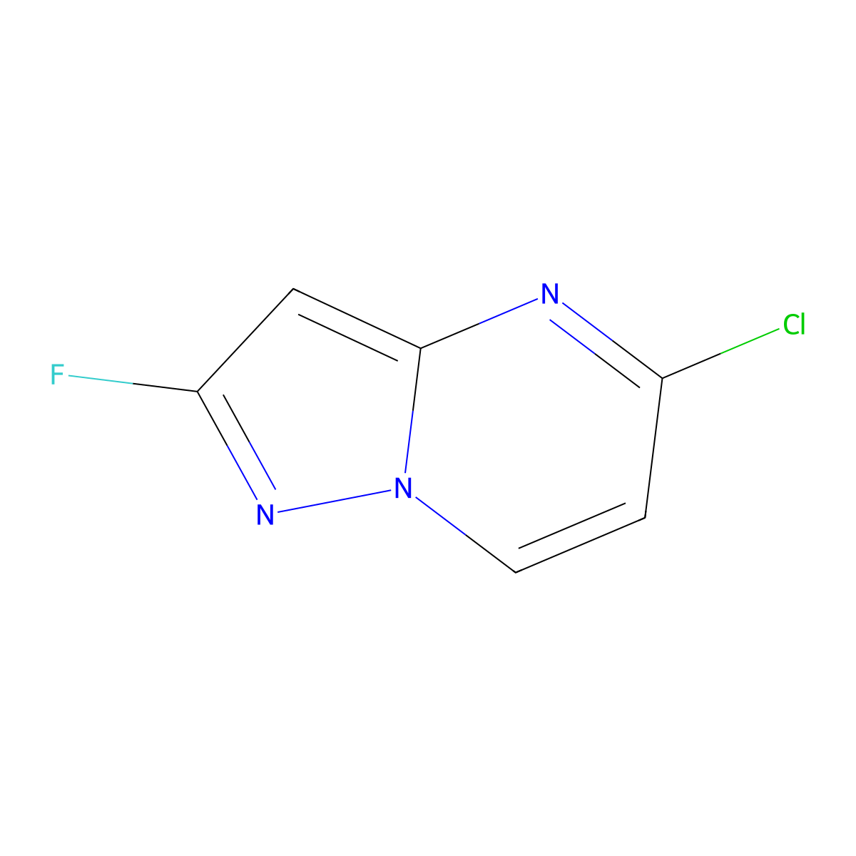 5-Chloro-2-fluoropyrazolo[1,5-a]pyrimidine molecular structure, CAS 2227206-65-5