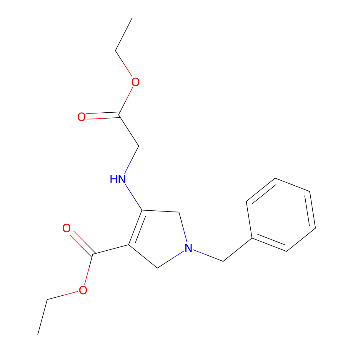ethyl 1-benzyl-4-[(2-ethoxy-2-oxoethyl)amino]-2,5-dihydro-1H-pyrrole-3-carboxylate molecular structure, CAS 2227206-67-7