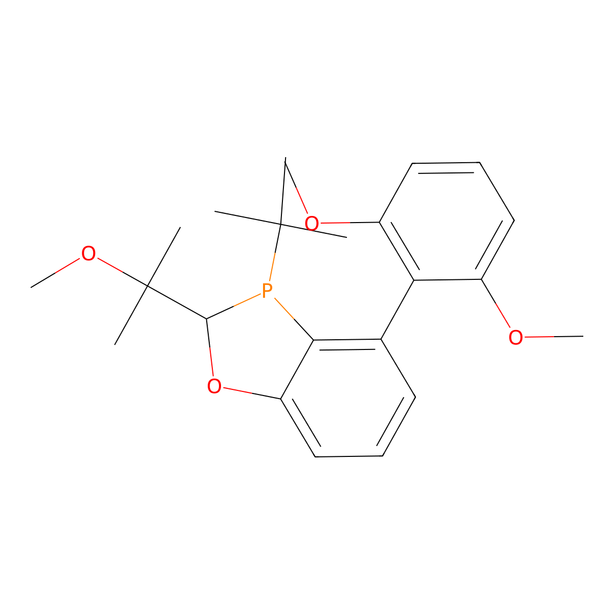 (2S)-3-tert-butyl-4-(2,6-dimethoxyphenyl)-2-(2-methoxypropan-2-yl)-2H-1,3-benzoxaphosphole molecular structure, CAS 2227217-22-1