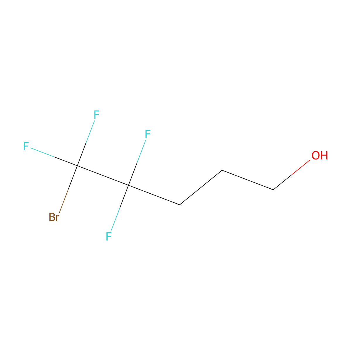 5-Bromo-4,4,5,5-tetrafluoropentan-1-ol molecular structure, CAS 222725-20-4
