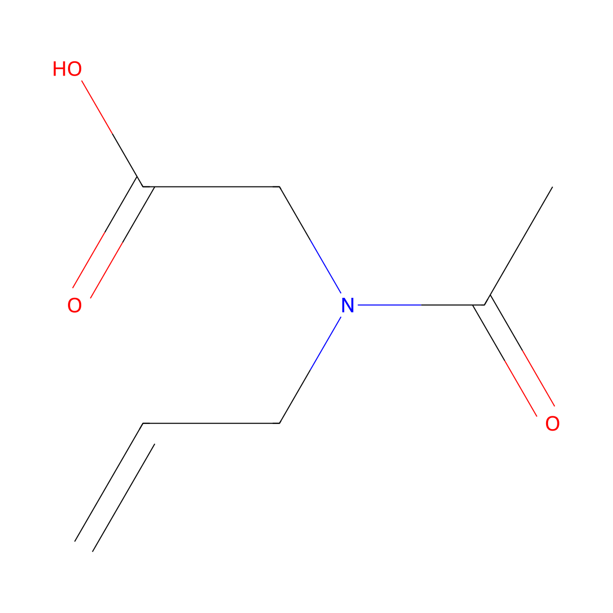 2-[N-(prop-2-en-1-yl)acetamido]acetic acid molecular structure, CAS 222725-34-0