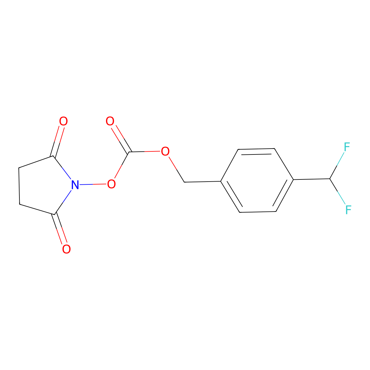 4-(Difluoromethyl)benzyl (2,5-dioxopyrrolidin-1-yl) carbonate molecular structure, CAS 2227252-67-5