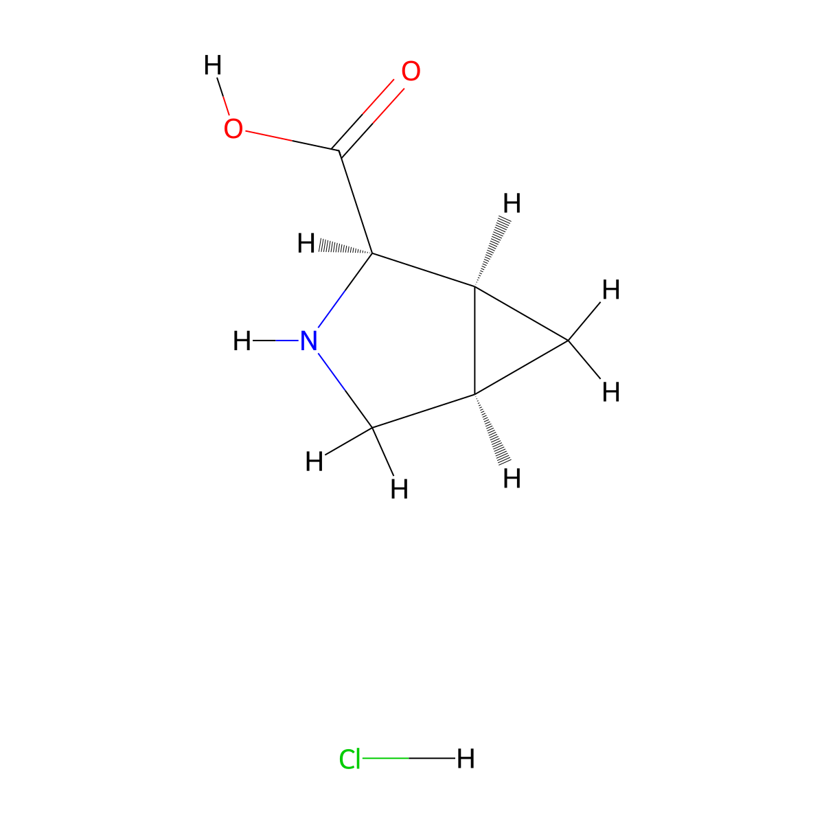 (1S,2R,5R)-3-Azabicyclo[3.1.0]hexane-2-carboxylic Acid Hydrochloride molecular structure, CAS 2227257-33-0