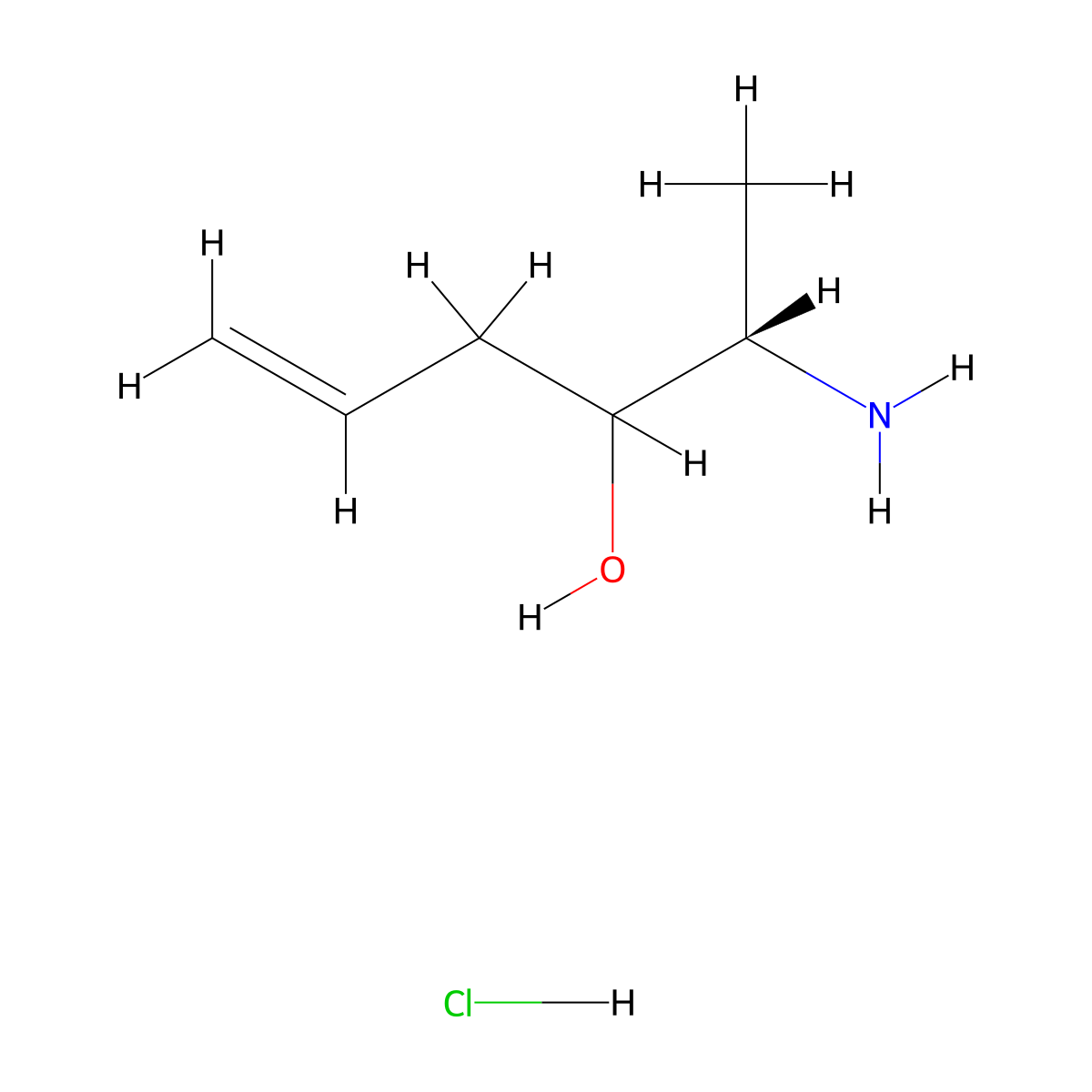 (2S)-2-aminohex-5-en-3-ol hydrochloride molecular structure, CAS 2227259-54-1