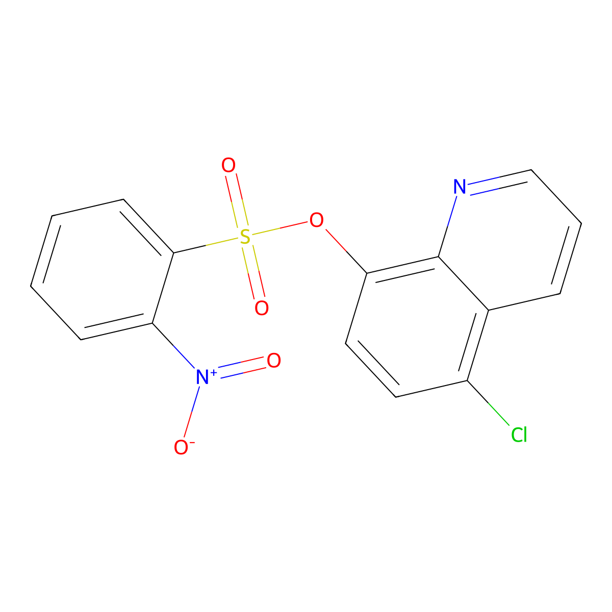 5-Chloroquinolin-8-yl 2-nitrobenzene-1-sulfonate molecular structure, CAS 2227264-55-1