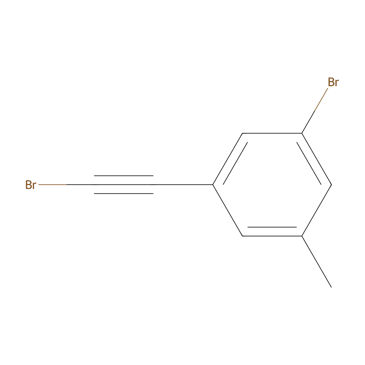 1-Bromo-3-(2-bromoethynyl)-5-methylbenzene molecular structure, CAS 2227272-64-0