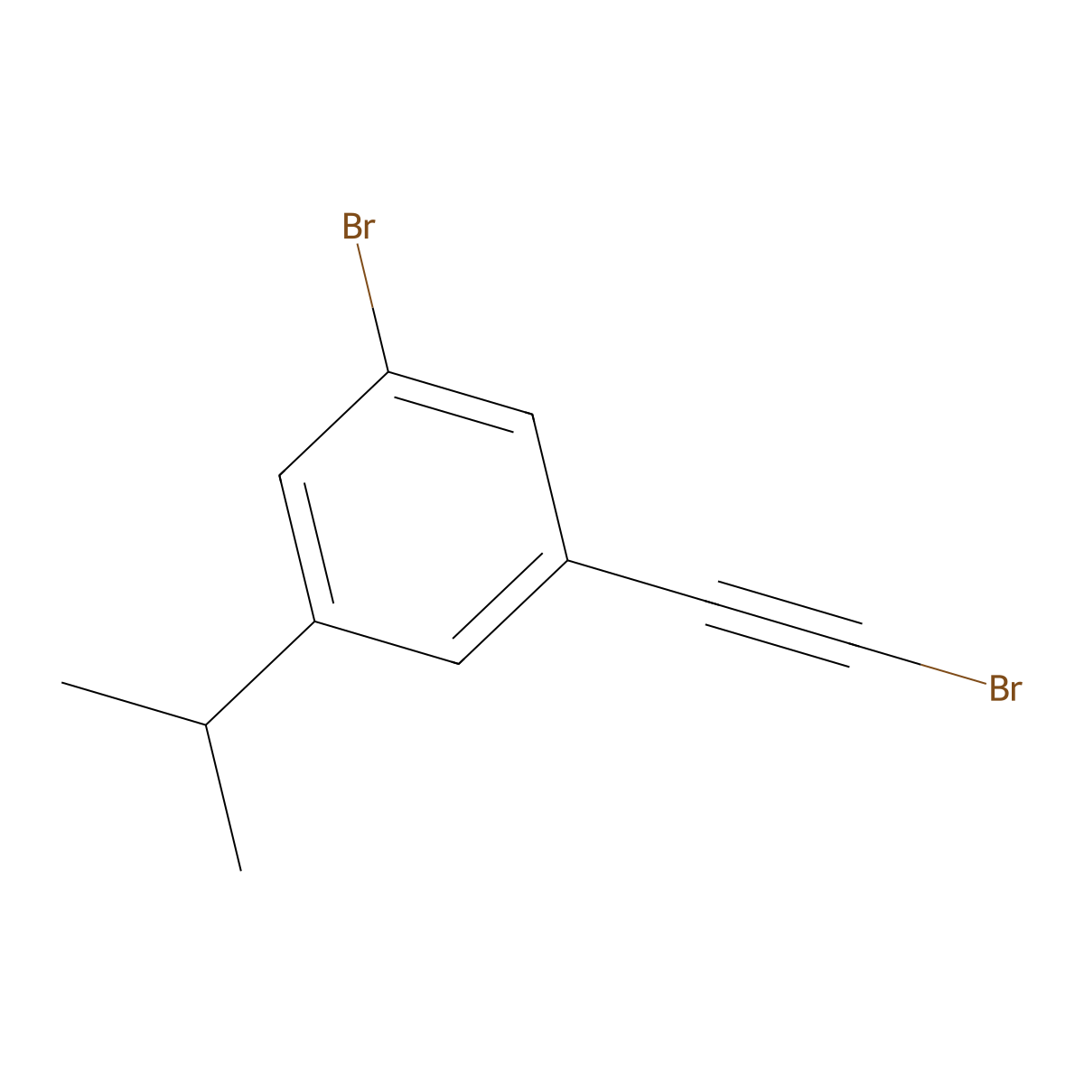1-Bromo-3-(2-bromoethynyl)-5-isopropylbenzene molecular structure, CAS 2227272-72-0