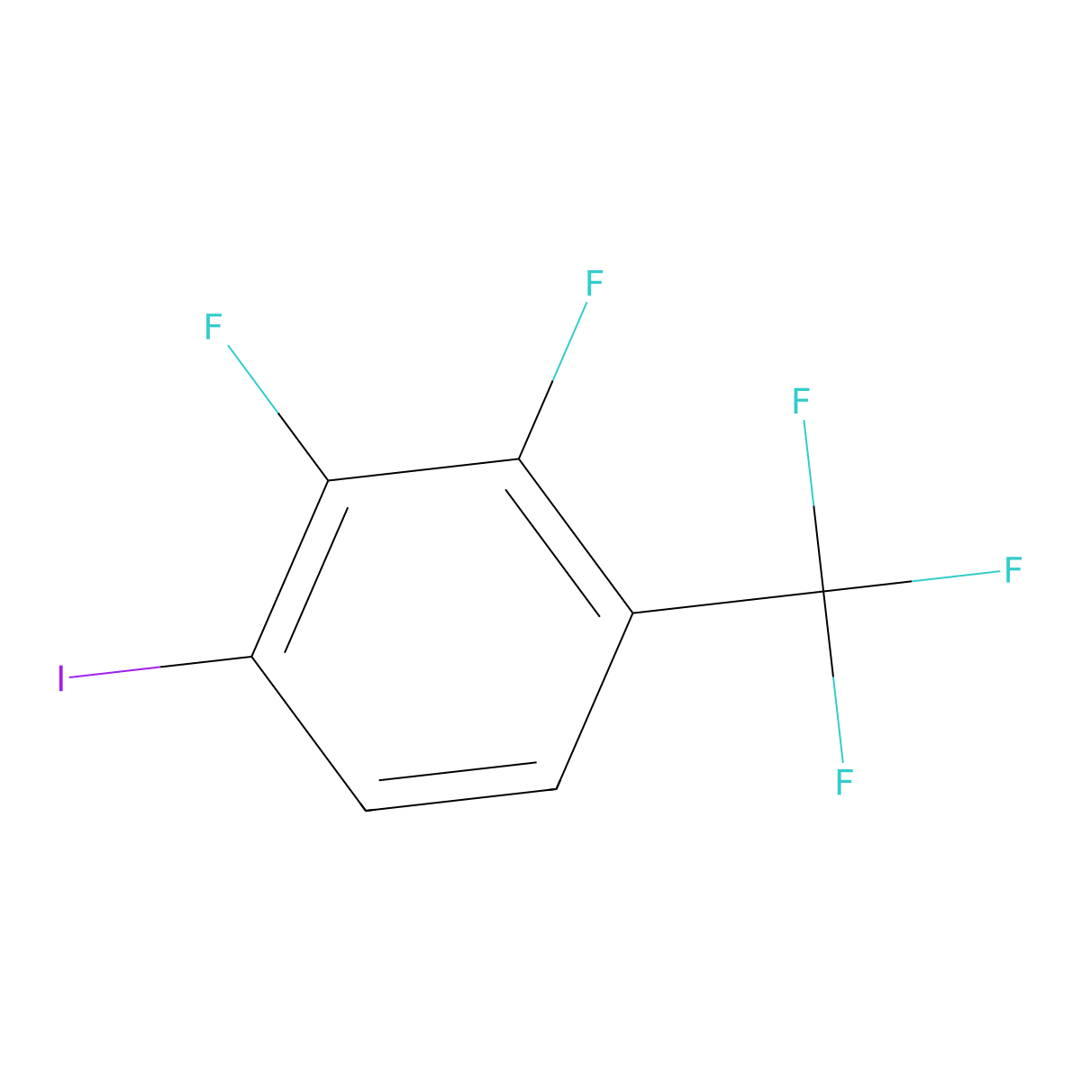 2,3-Difluoro-4-iodobenzotrifluoride molecular structure, CAS 2227272-80-0