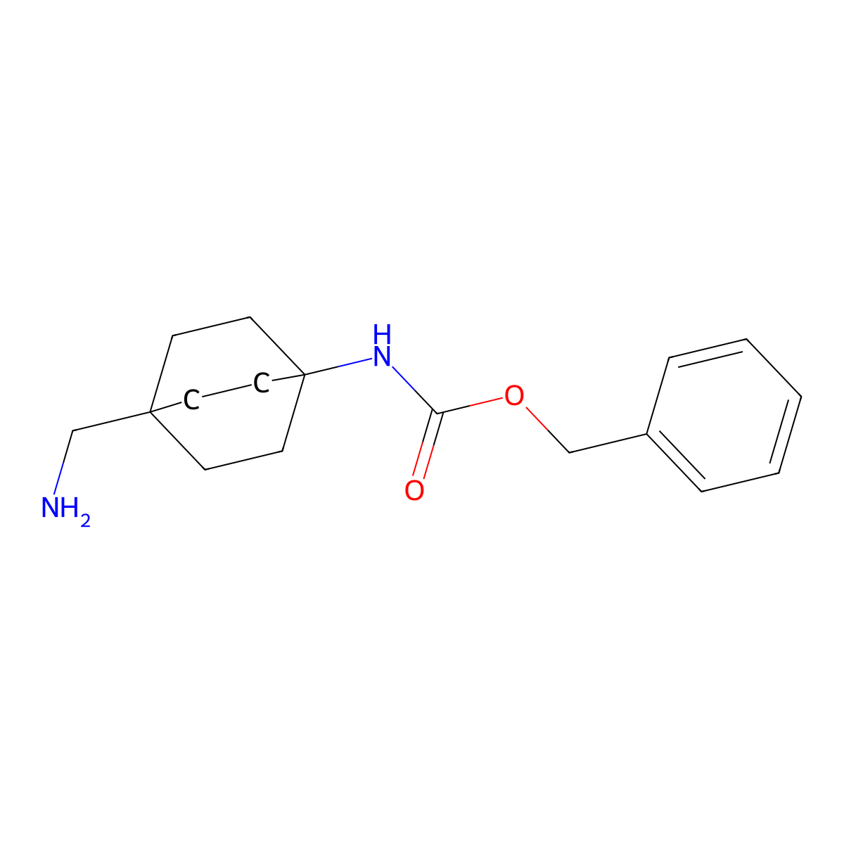 benzyl N-(4-(aminomethyl)bicyclo(2.2.2)octan-1-yl)carbamate molecular structure, CAS 2227272-82-2