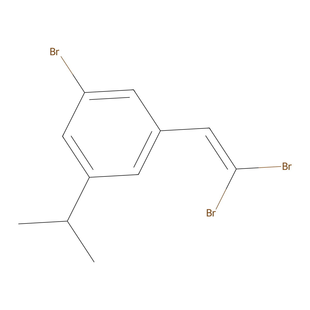 1-Bromo-3-(2,2-dibromovinyl)-5-isopropylbenzene molecular structure, CAS 2227272-84-4
