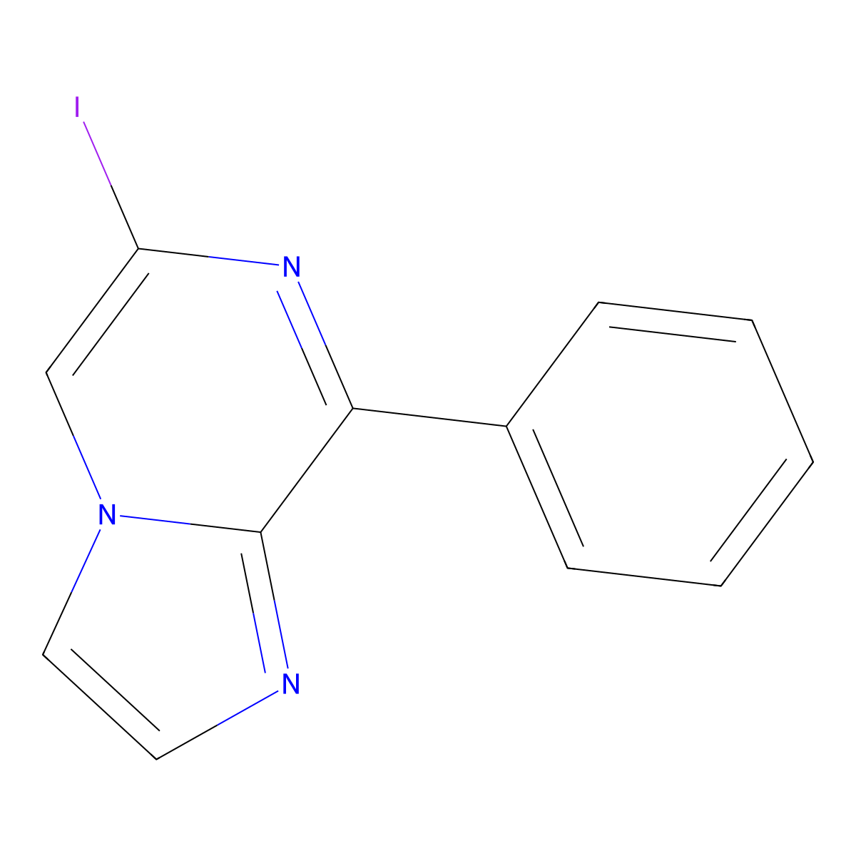 6-Iodo-8-phenylimidazo[1,2-a]pyrazine molecular structure, CAS 2227272-86-6