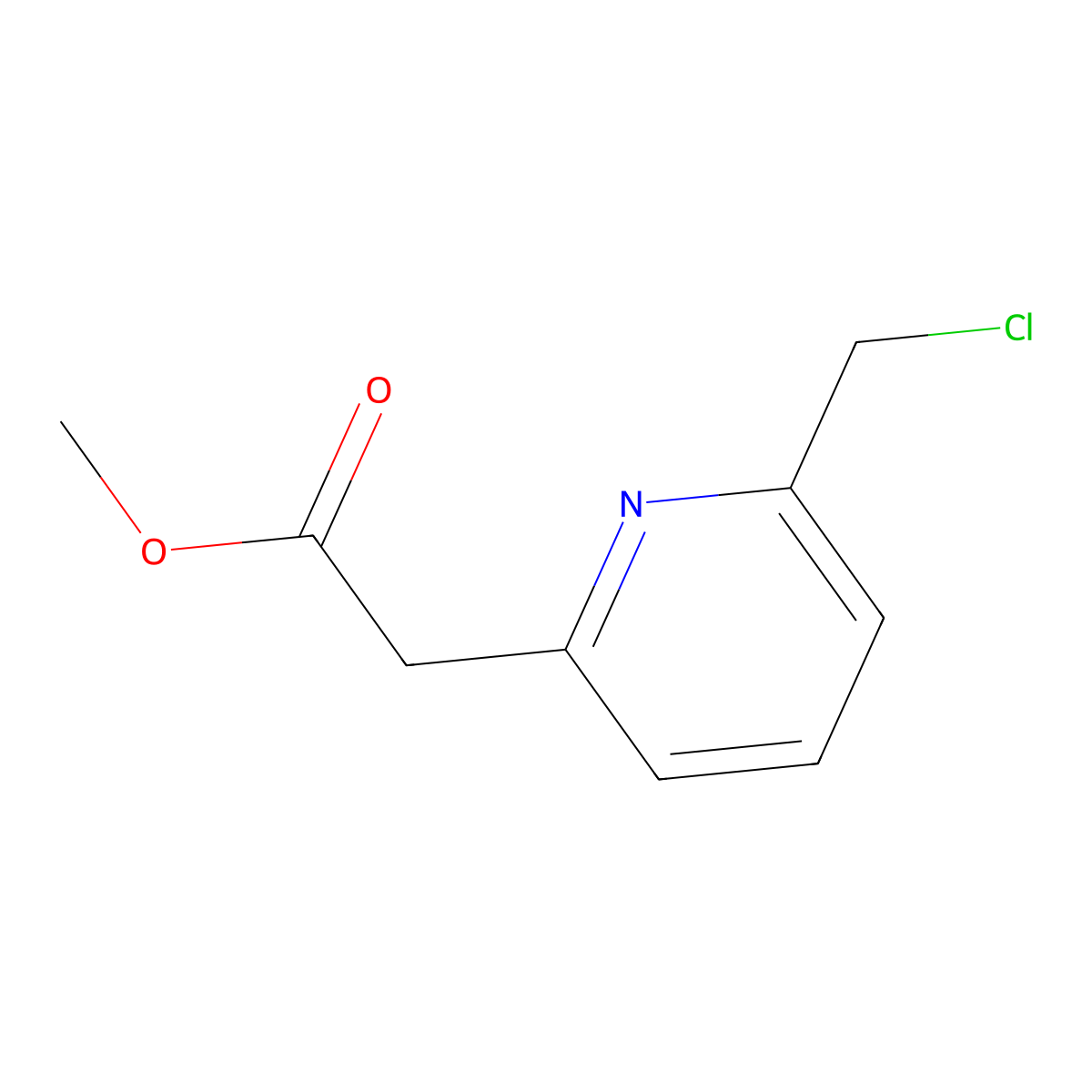 Methyl 2-[6-(chloromethyl)pyridin-2-yl]acetate molecular structure, CAS 2227272-87-7