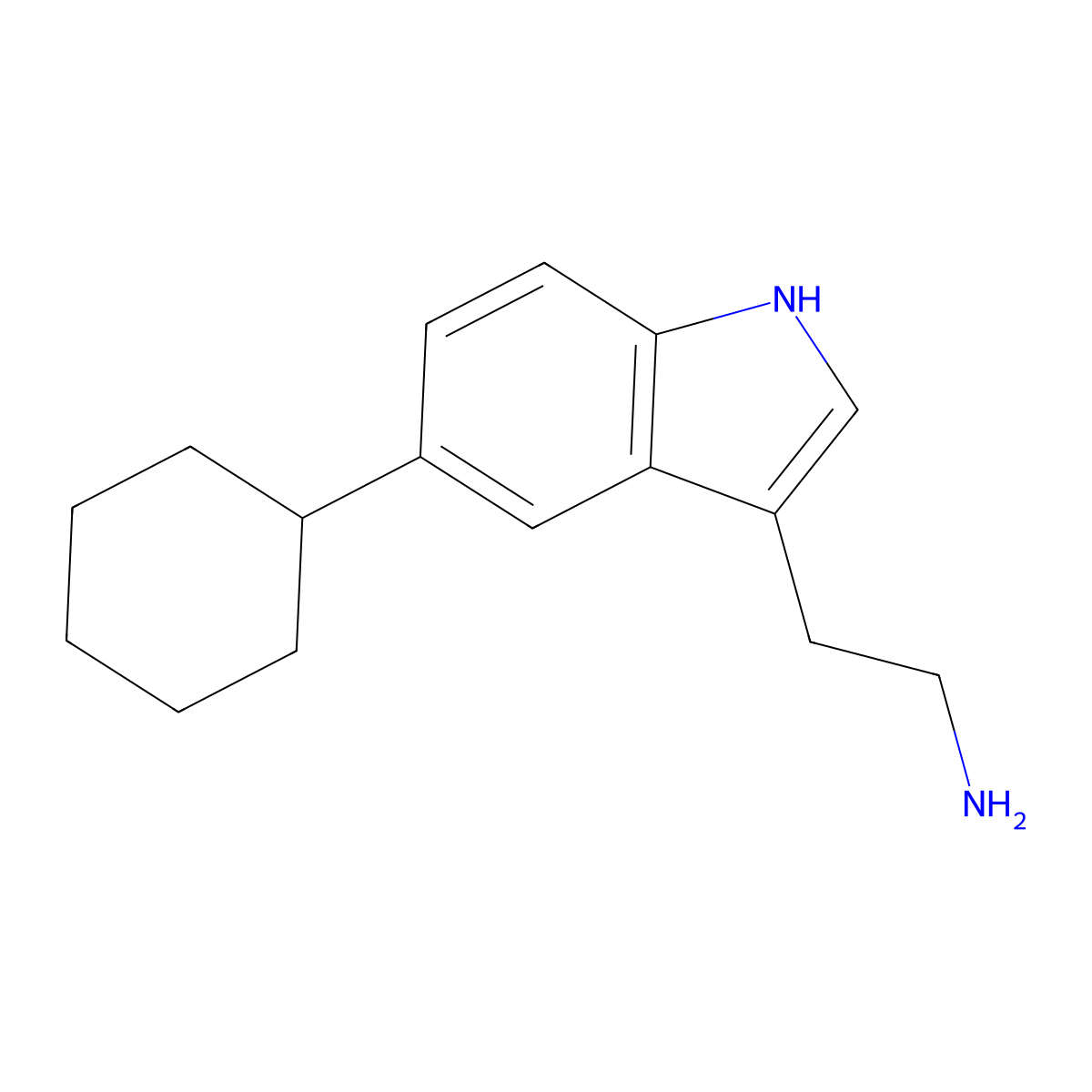 5-Cyclohexyl-1H-indole-3-ethanamine molecular structure, CAS 222733-87-1