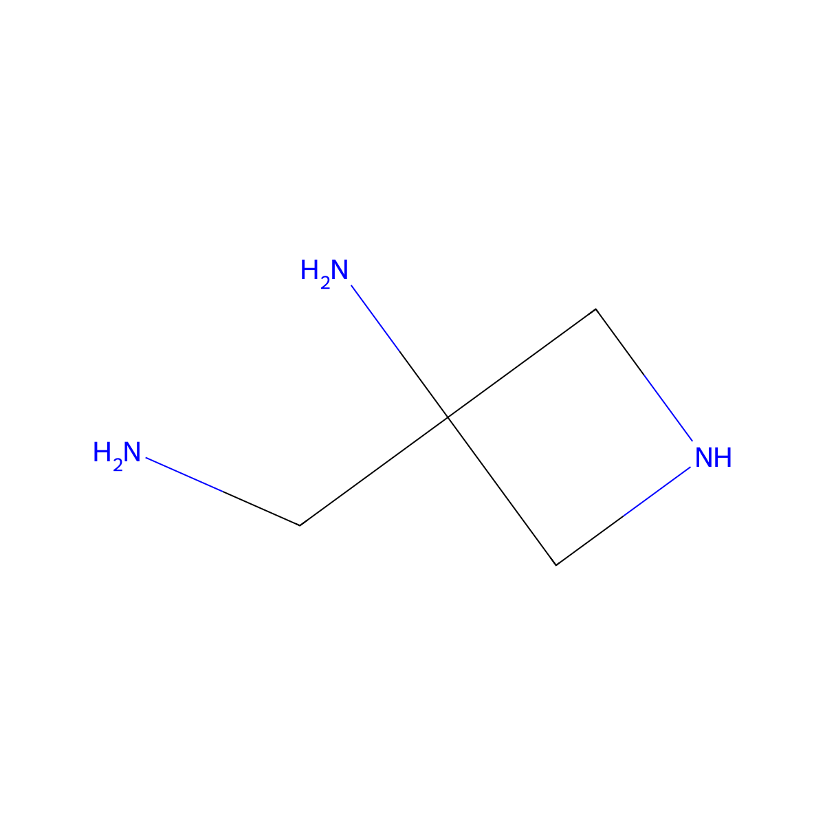 3-(Aminomethyl)azetidin-3-amine molecular structure, CAS 2227355-22-6