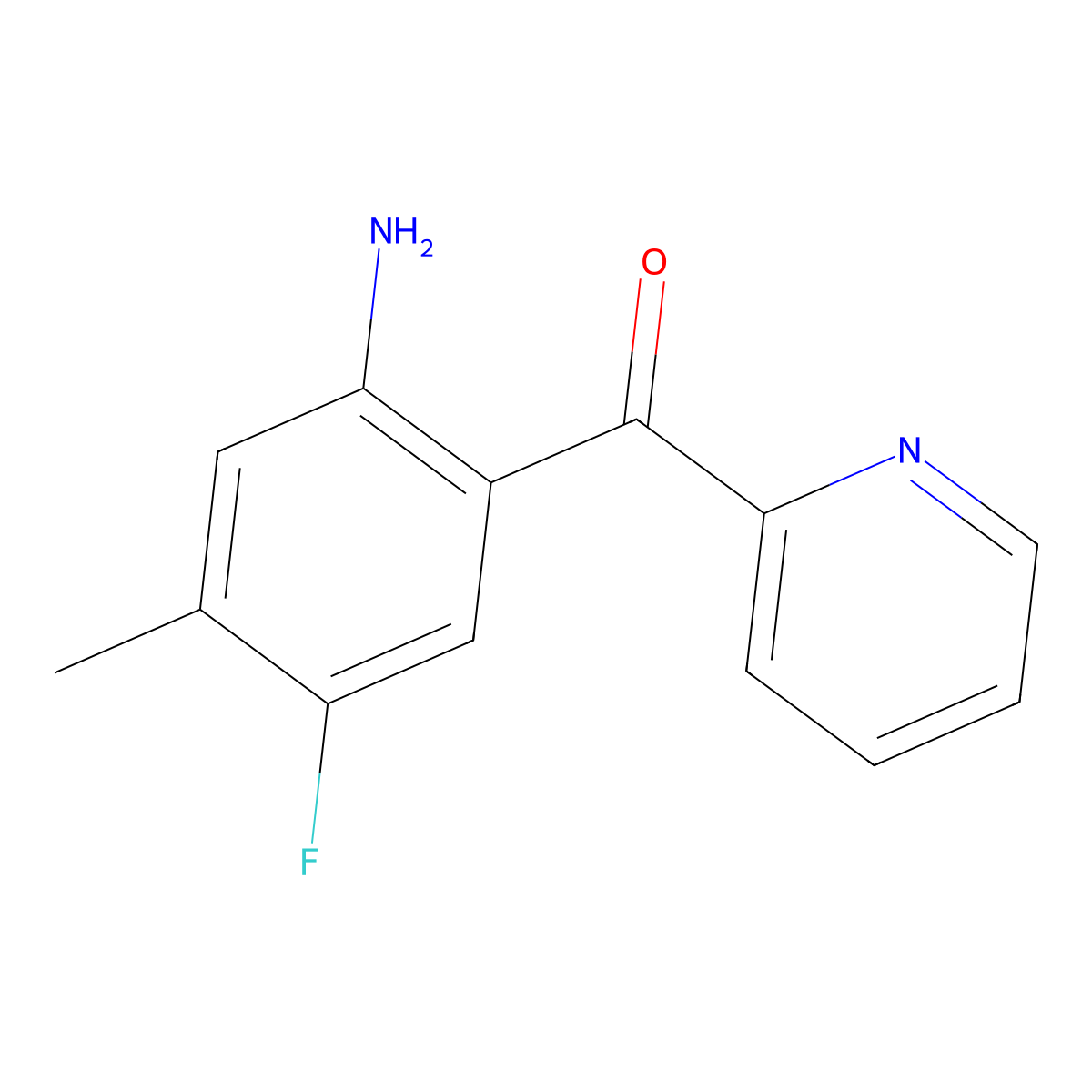 (2-Amino-5-fluoro-4-methylphenyl)(pyridin-2-yl)methanone molecular structure, CAS 2227380-99-4