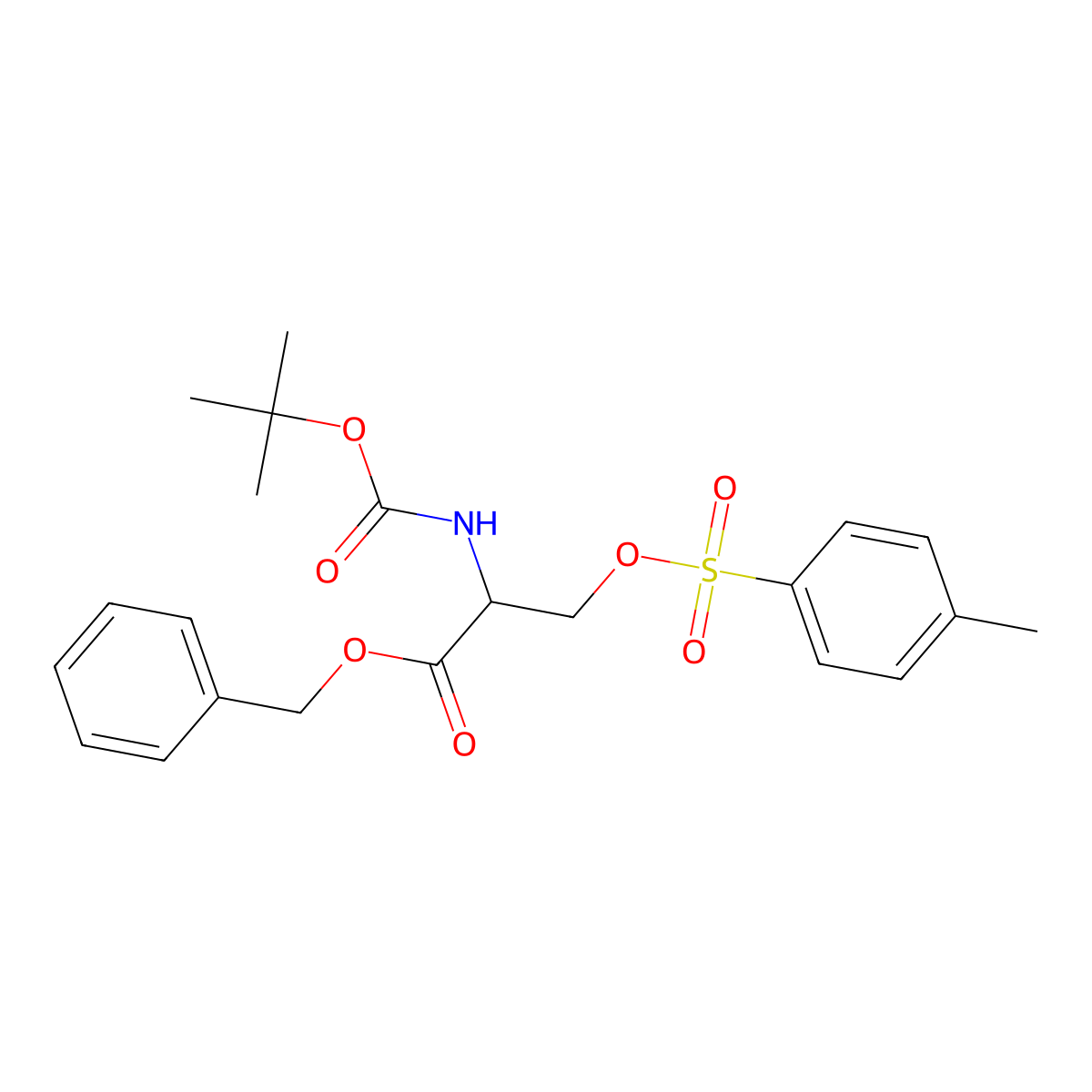 D-Serine, N-[(1,1-dimethylethoxy)carbonyl]-, phenylmethyl ester, 4-methylbenzenesulfonate (ester) (9CI) molecular structure, CAS 222739-30-2