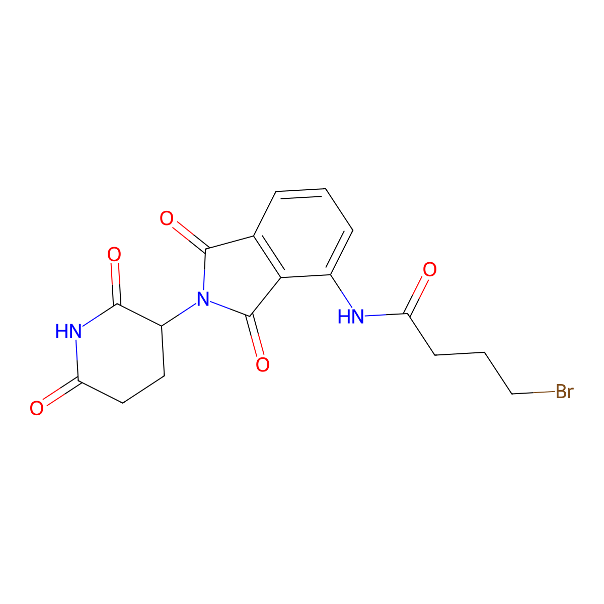4-Bromo-N-(2-(2,6-dioxopiperidin-3-yl)-1,3-dioxoisoindolin-4-yl)butanamide molecular structure, CAS 2227423-26-7