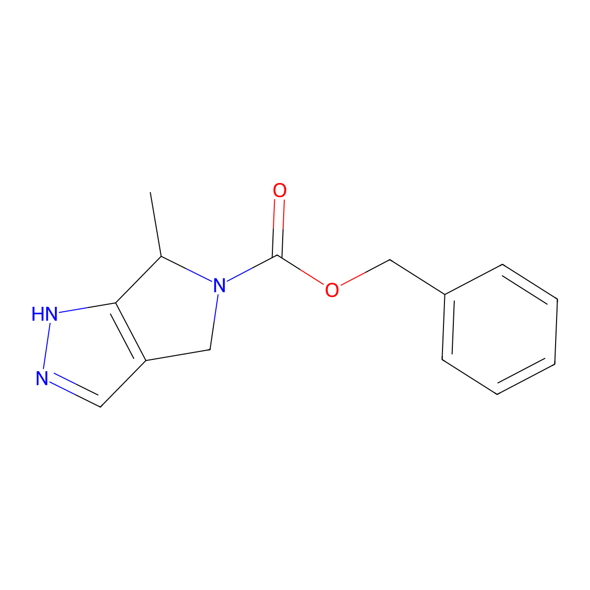 Benzyl 6-methyl-4,6-dihydropyrrolo[3,4-c]pyrazole-5(1H)-carboxylate molecular structure, CAS 2227432-92-8