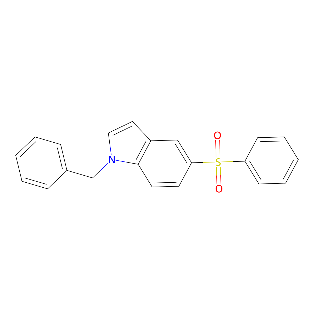 5-(benzenesulfonyl)-1-benzyl-1H-indole molecular structure, CAS 2227488-65-3