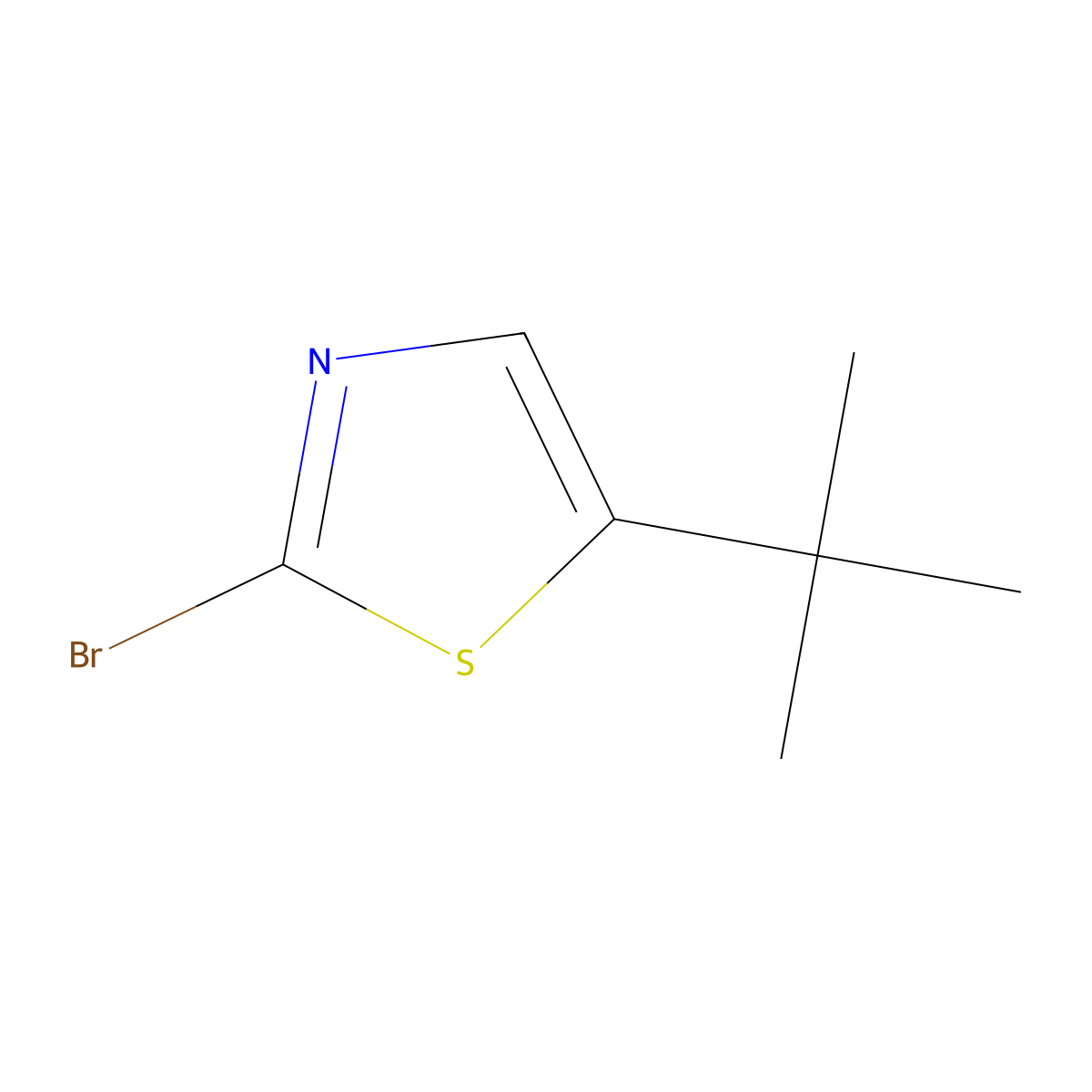 2-Bromo-5-tert-butyl-1,3-thiazole molecular structure, CAS 22275-17-8