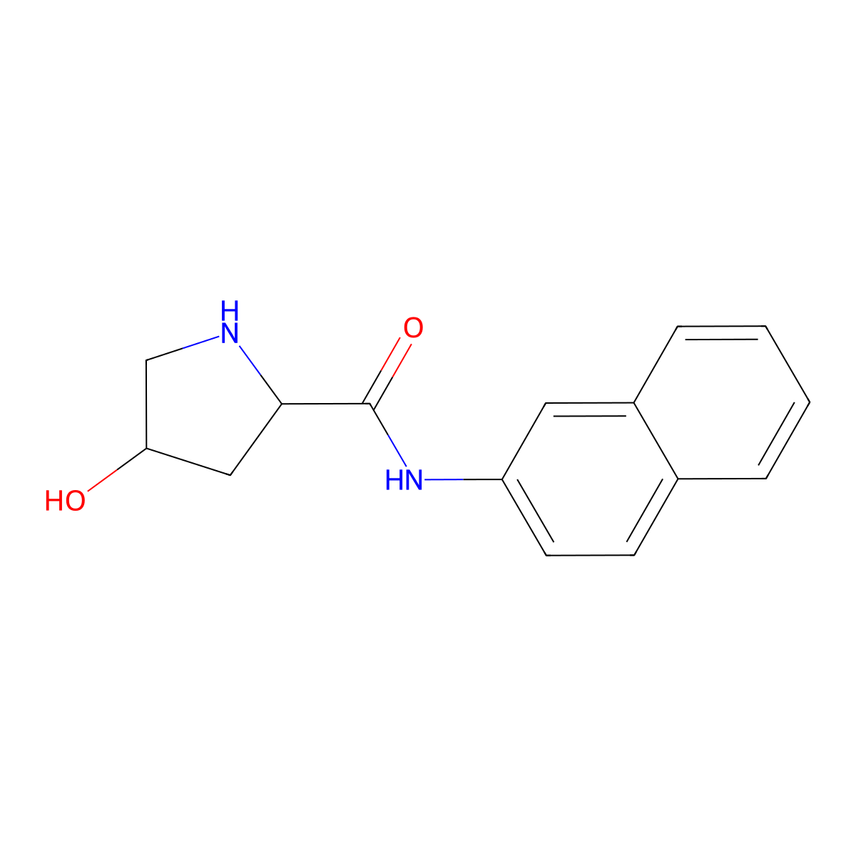 4-hydroxy-N-naphthalen-2-ylpyrrolidine-2-carboxamide molecular structure, CAS 22275-69-0
