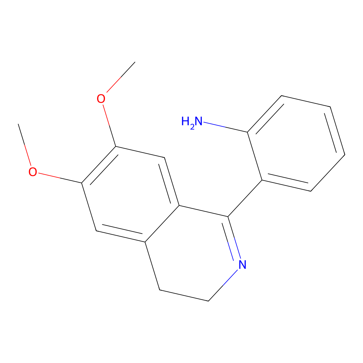 2-(6,7-Dimethoxy-3,4-dihydroisoquinolin-1-yl)aniline molecular structure, CAS 22276-64-8
