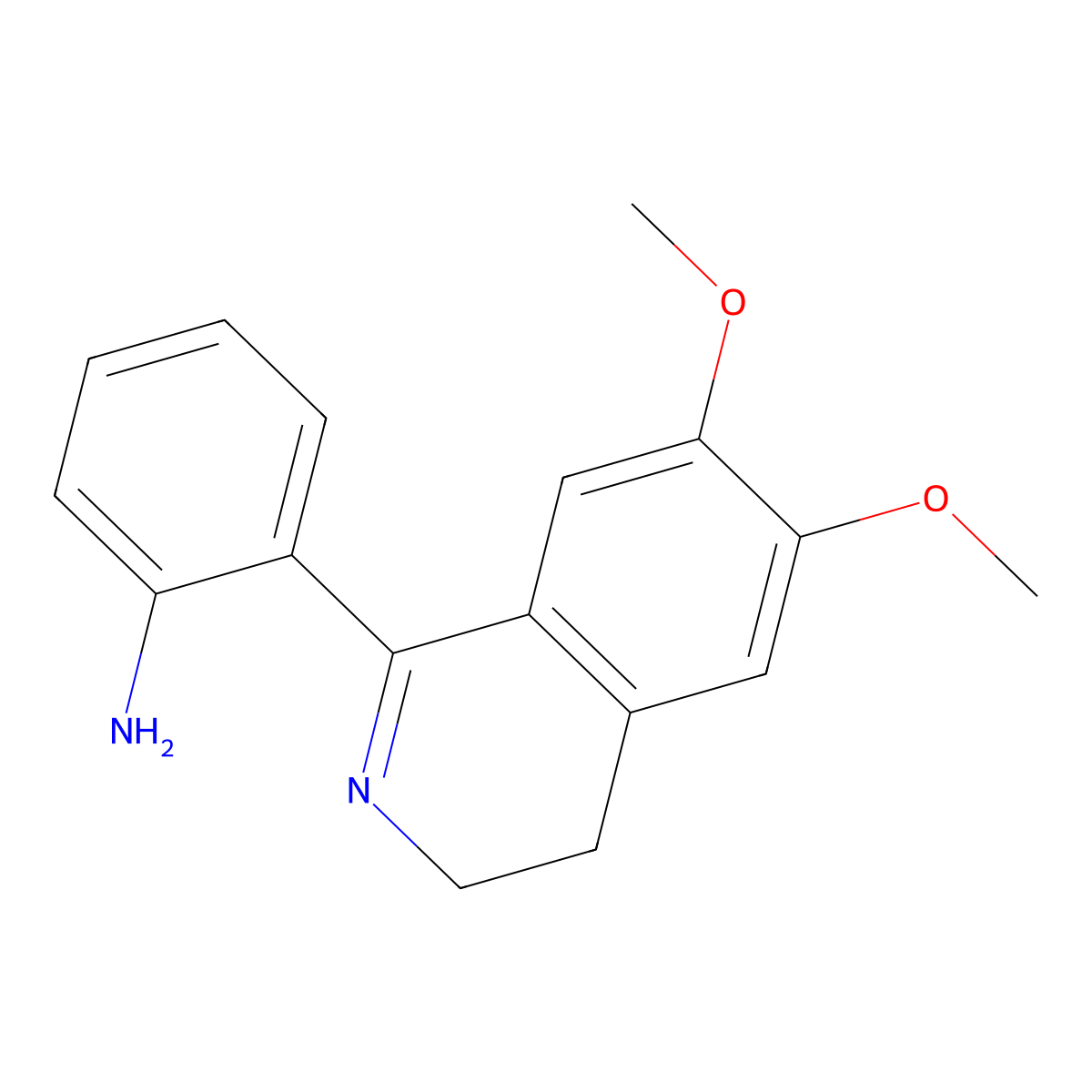 2-(6,7-Dimethoxy-3,4-dihydroisoquinolin-1-yl)aniline molecular structure, CAS 22276-64-8