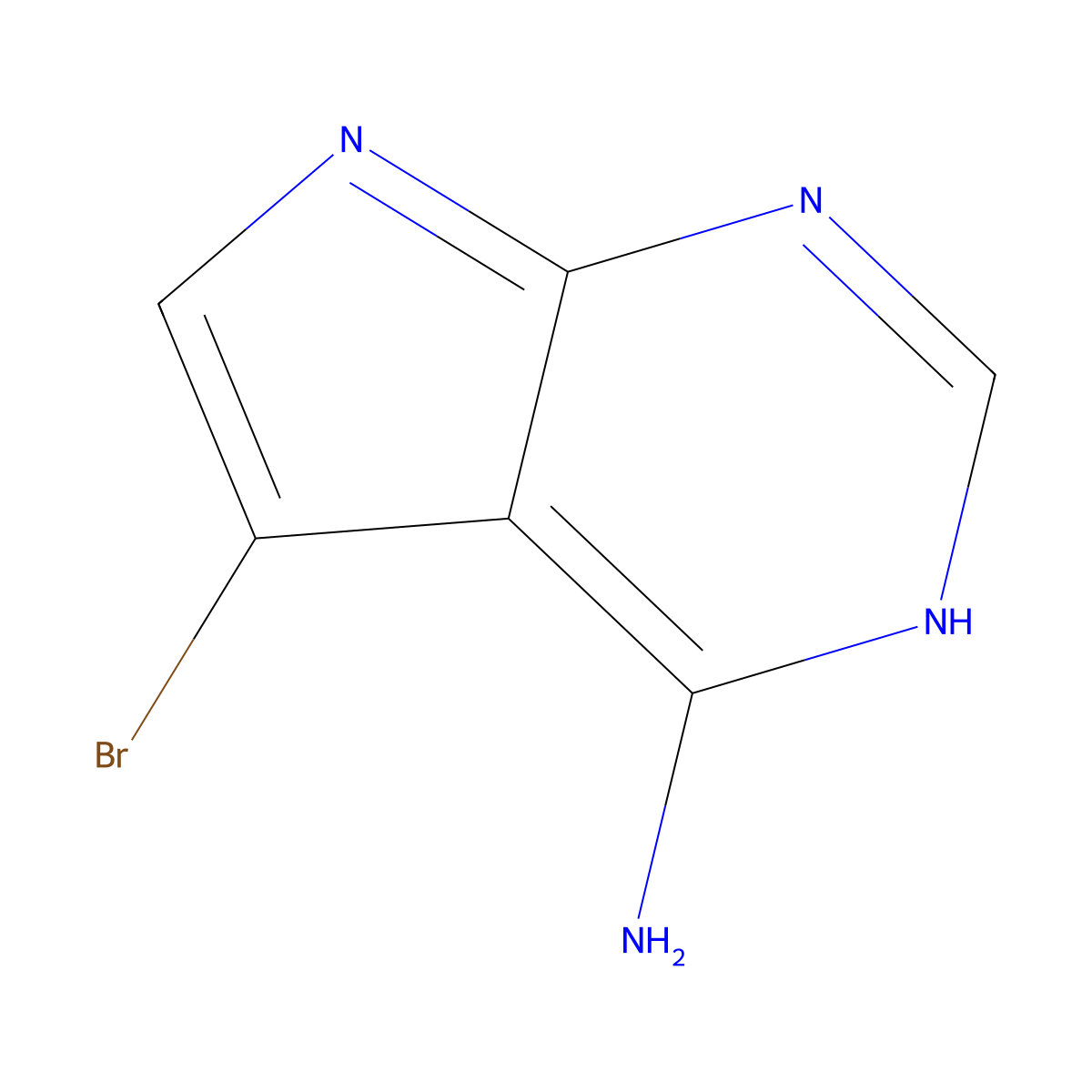5-bromo-3H-pyrrolo[2,3-d]pyrimidin-4-amine molecular structure, CAS 22276-99-9