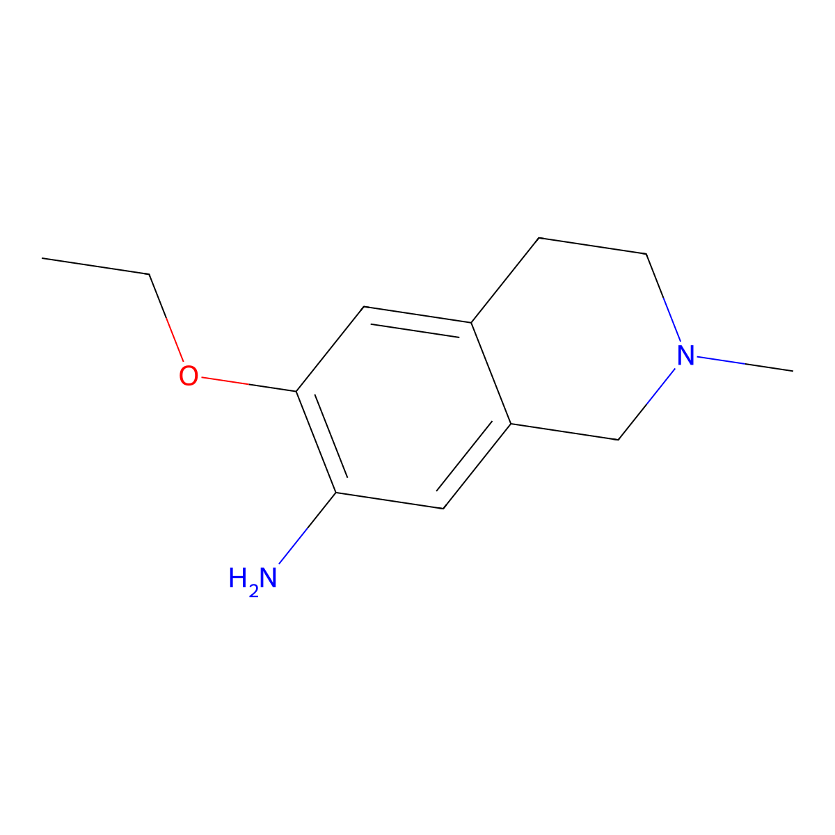 6-Ethoxy-2-methyl-1,2,3,4-tetrahydroisoquinolin-7-amine molecular structure, CAS 2227609-60-9