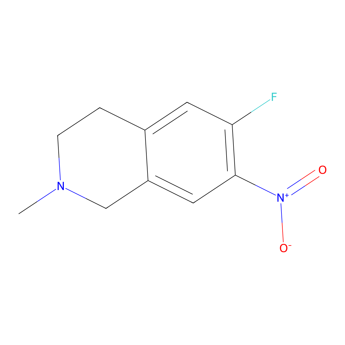 6-Fluoro-2-methyl-7-nitro-1,2,3,4-tetrahydroisoquinoline molecular structure, CAS 2227609-71-2