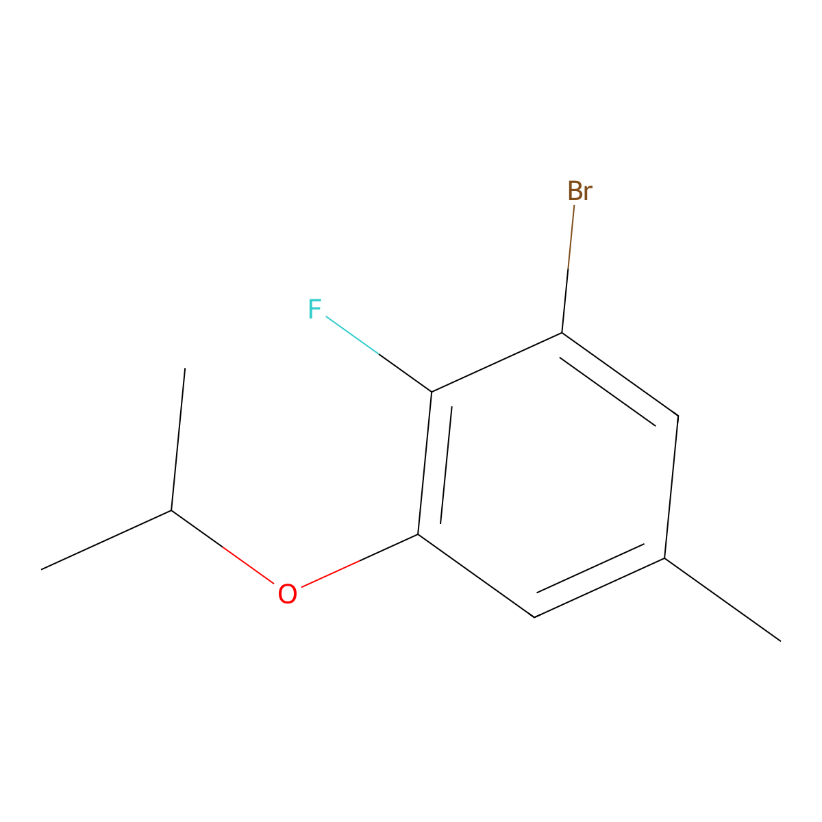 1-Bromo-2-fluoro-3-isopropoxy-5-methylbenzene molecular structure, CAS 2227627-04-3