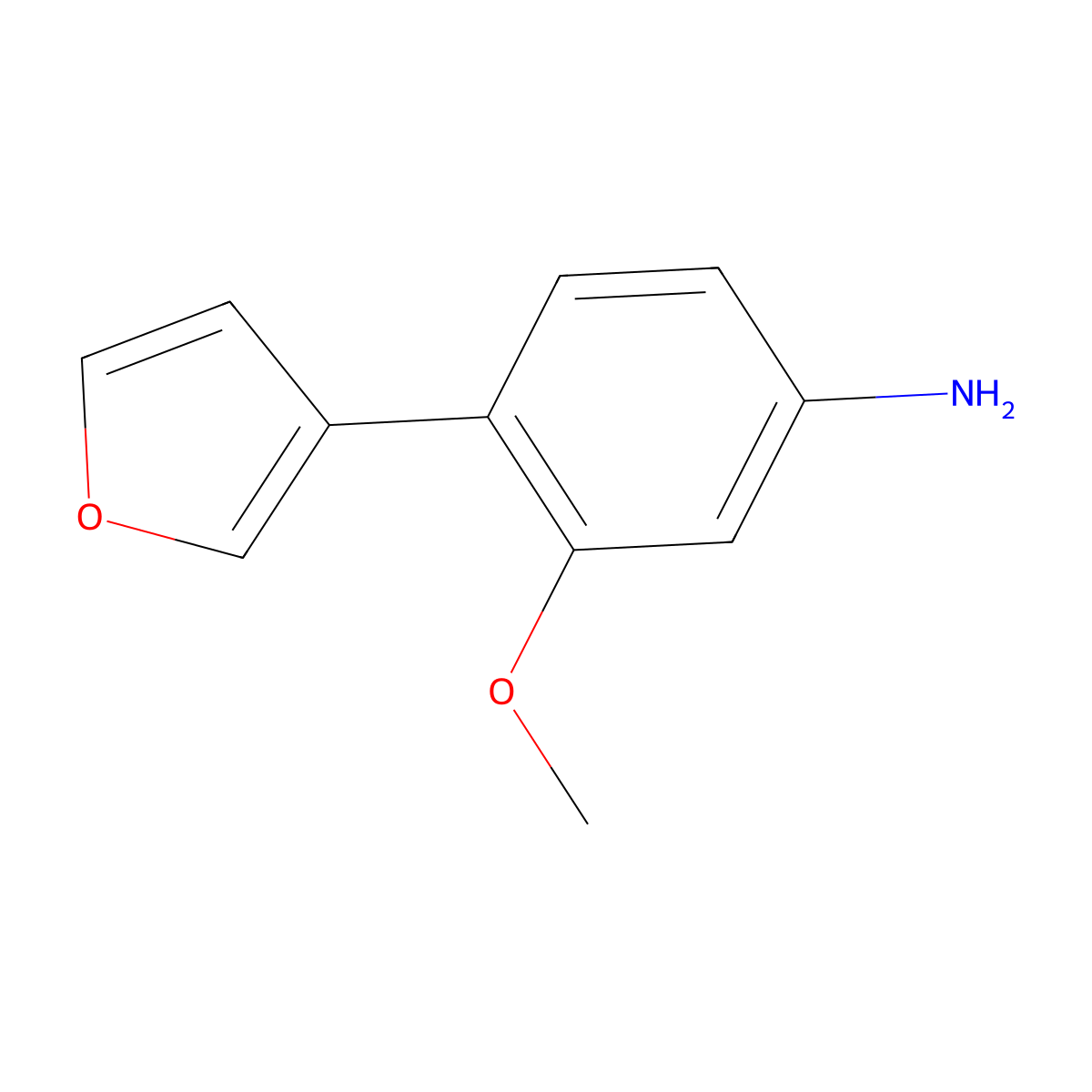 4-(Furan-3-yl)-3-methoxyaniline molecular structure, CAS 2227628-38-6
