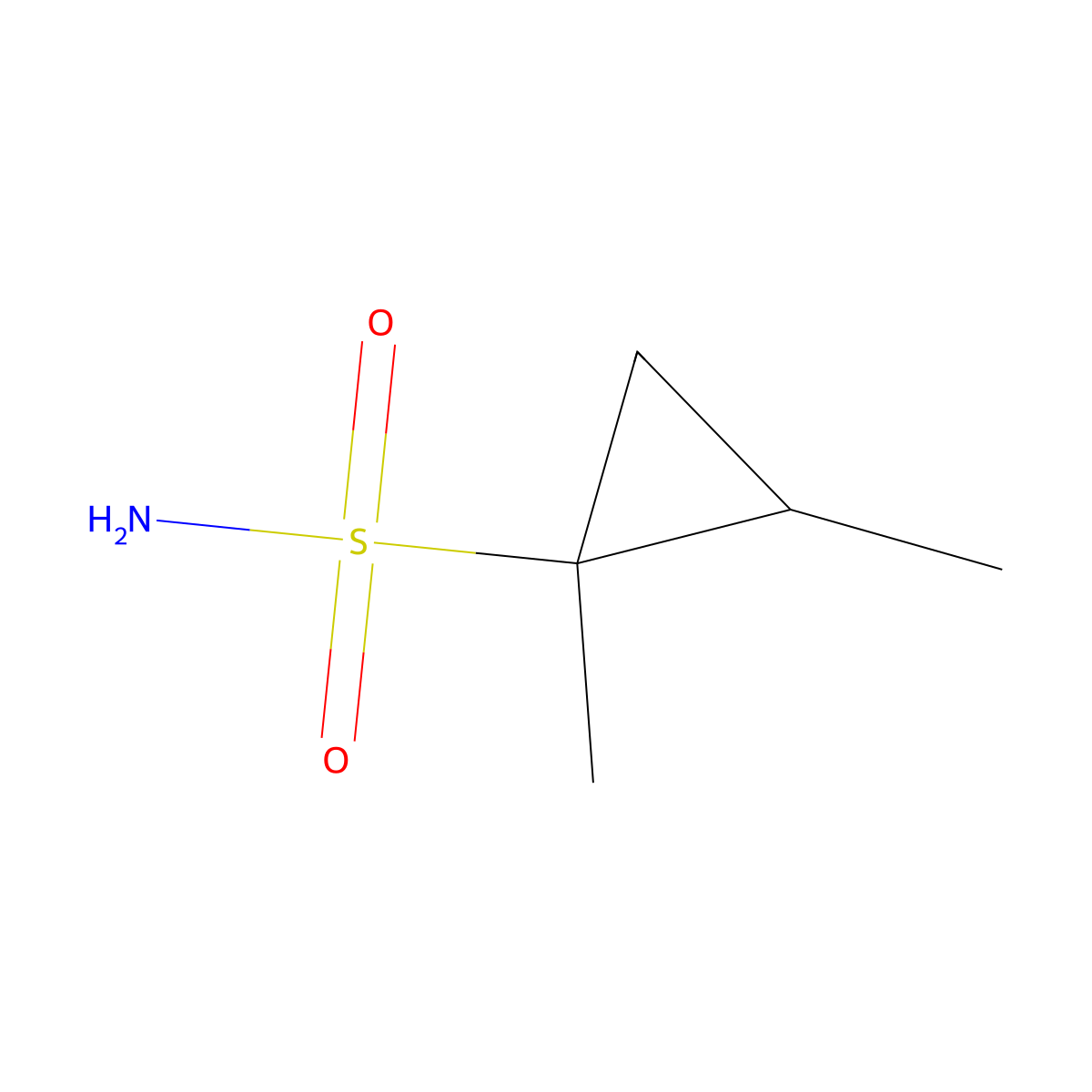 1,2-Dimethylcyclopropane-1-sulfonamide molecular structure, CAS 2227641-99-6