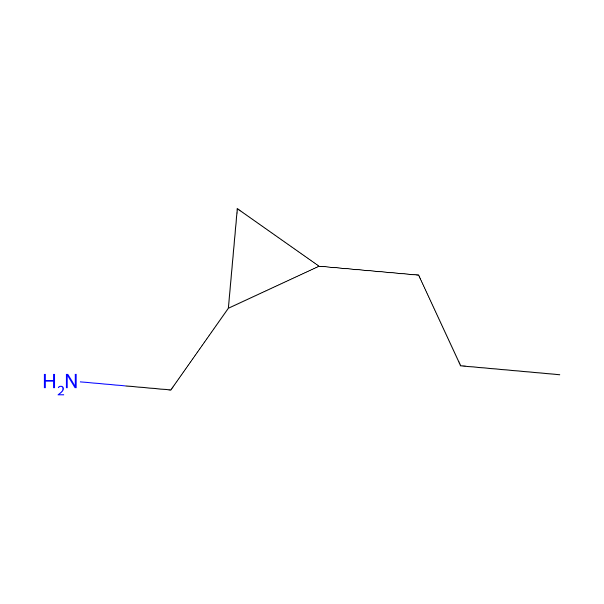 ((1R,2R)-2-Propylcyclopropyl)methanamine molecular structure, CAS 2227644-43-9